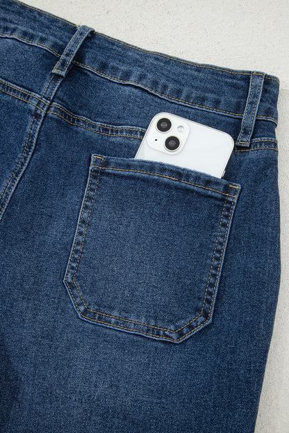 Breen Cropped High Rise Wide Leg Jeans
