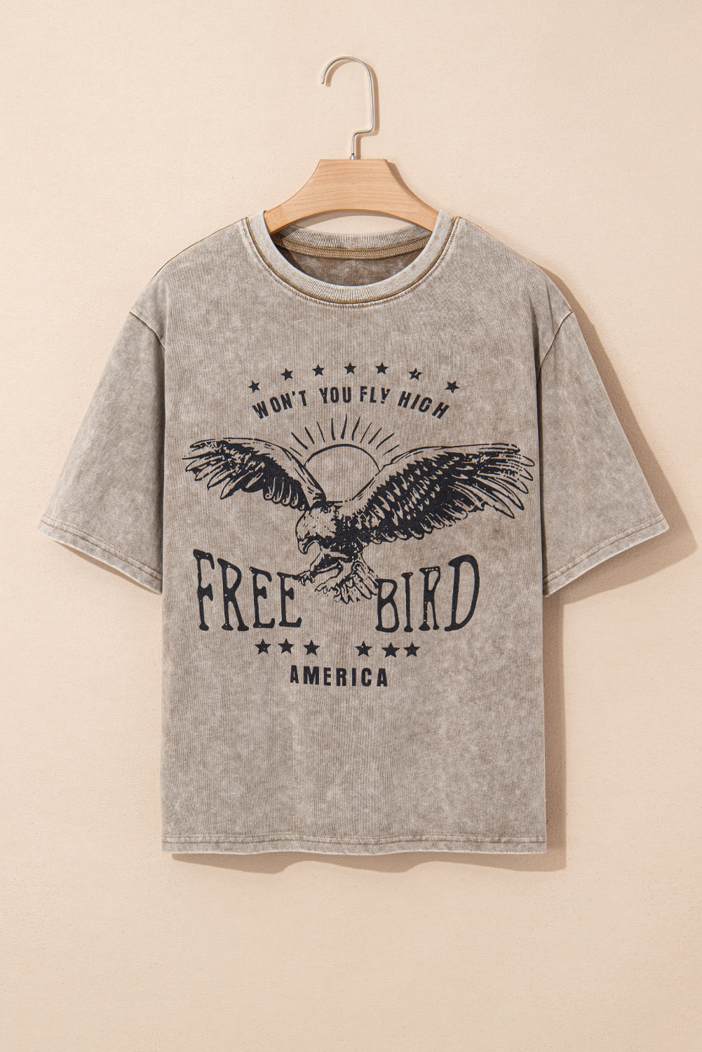 Parchment Mineral Washed Letter Graphic Top